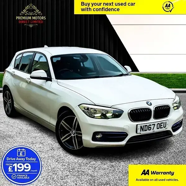 Used BMW 118 Sport Line 2017 White Hatchback