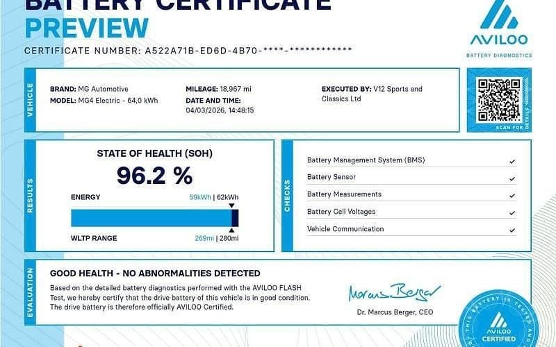 Used MG MG4 EV SE 150 kW (204 HP) 2024 Blue Hatchback