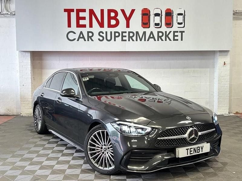 Grey Used 2022 Mercedes C200 AMG line Sedan | £27,995 (Expensive) - Image 1/3