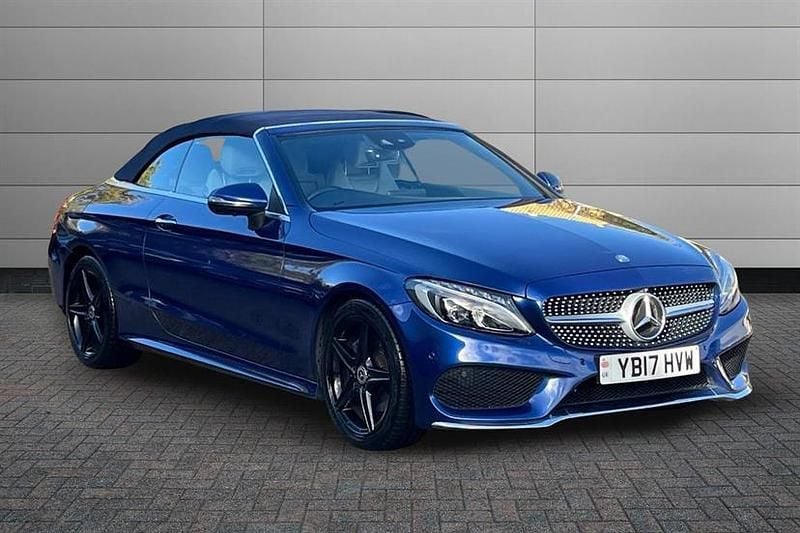 Blue Used 2017 Mercedes C220 AMG line Cabriolet | £15,840 (Good price) - Image 1/2
