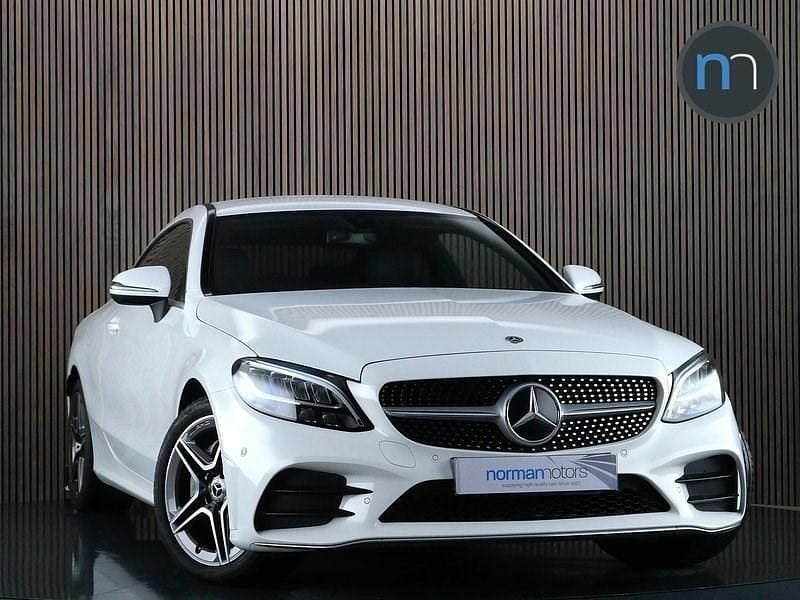 Used Mercedes C180 AMG line 2020 White Coupe