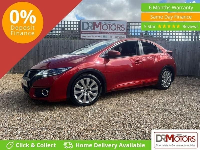 Red Used 2017 Honda Civic SE Plus Hatchback | £6,640 (Fair price) - Image 1/4