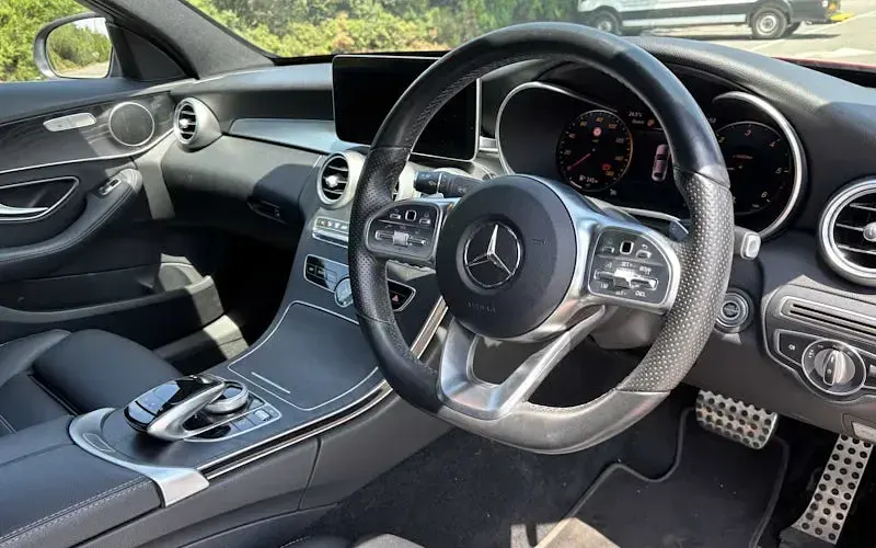 Used Mercedes C300 AMG line 245 HP (180 kW) 2019 Red Sedan