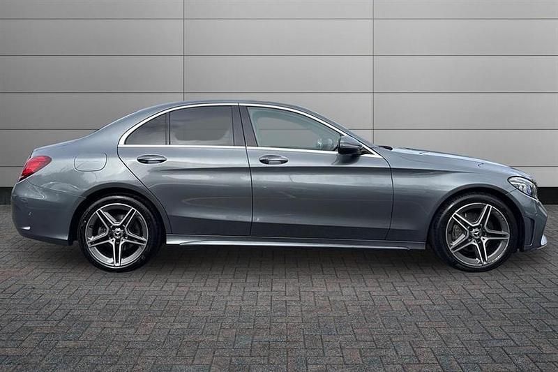 Used Mercedes C200 AMG line 160 HP (117 kW) 2019 Selenite grey Sedan