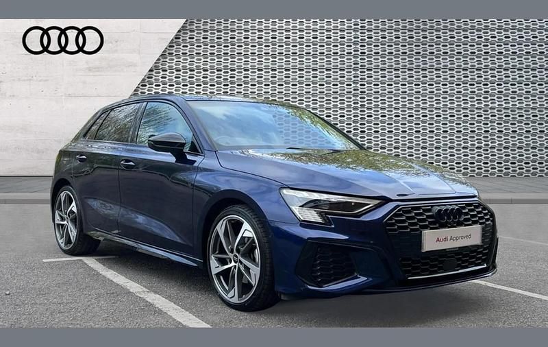 Used Audi A3 Black Edition 147 HP (108 kW) 2023 Blue Sedan