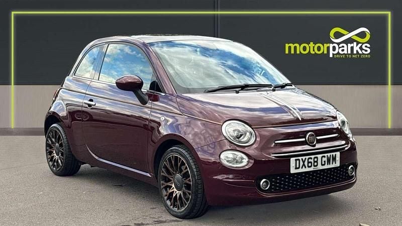 Avantgarde bordeaux metallic Used 2018 Fiat 500 Collezione Hatchback | £8,500 (Fair price) - Image 1/4