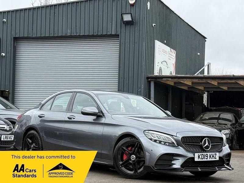 Used Mercedes C220 AMG line 194 HP (142 kW) 2019 Grey Sedan