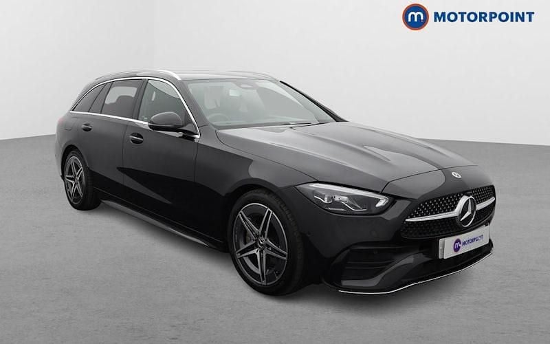 Black Used 2022 Mercedes C300 AMG line Estate | £24,199 (Super price) - Image 1/4