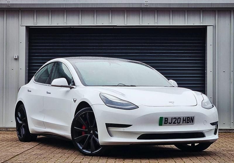 Used Tesla Model 3 Performance 461 kW (627 HP) 2020 White Sedan