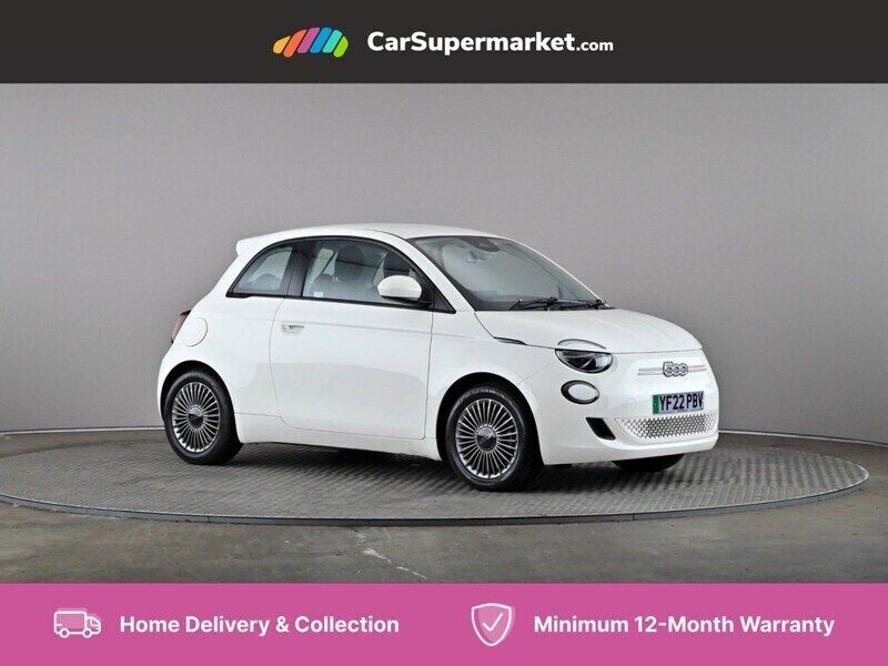 White Used 2022 Fiat 500e Icon Hatchback | £11,597 (Fair price) - Image 1/4