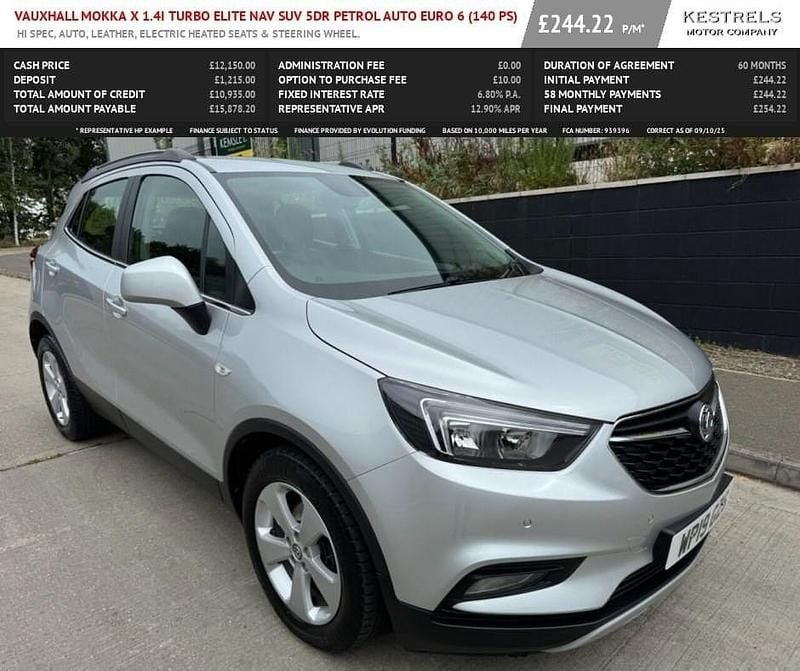 Silver Used 2019 Vauxhall Mokka X Elite SUV | £12,150 (Fair price) - Image 1/4