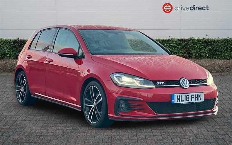 Red Used 2018 VW Golf VII GTD Hatchback | £16,798 (Fair price) - Image 1/4