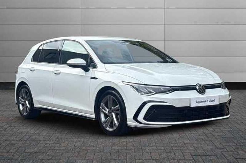 White Used 2021 VW Golf VIII R-line Hatchback | £17,490 (Fair price) - Image 1/4