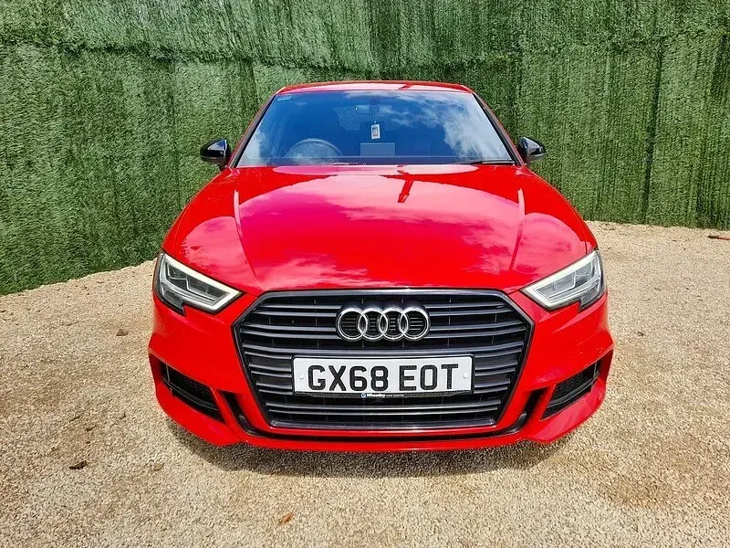 Used Audi A3 Black Edition 150 HP (110 kW) 2018 Red Sedan