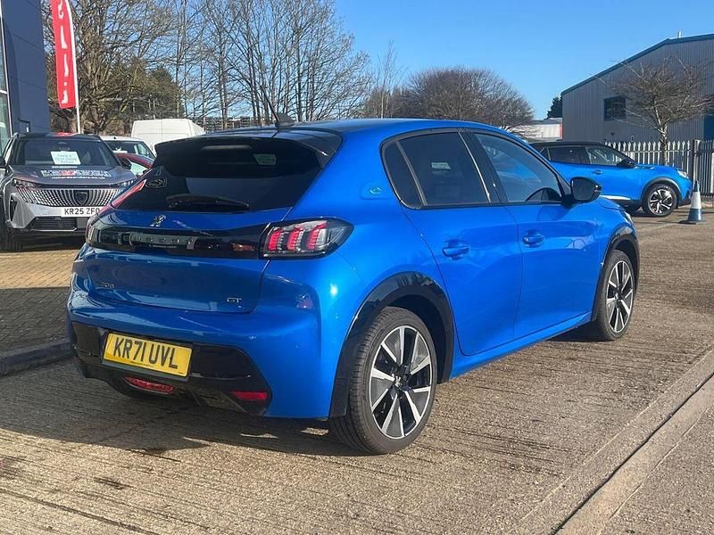 Used Peugeot e-208 Premium 98 kW (134 HP) 2021 Blue Hatchback