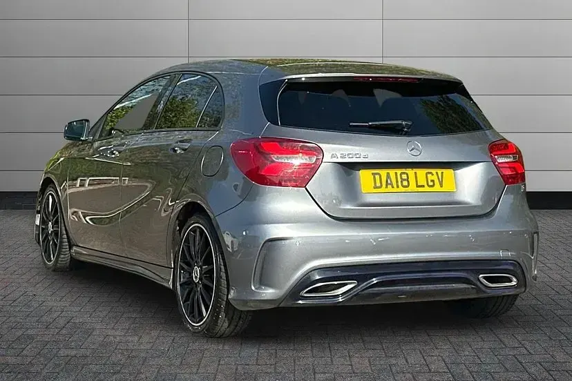 Used Mercedes A200 AMG line 134 HP (98 kW) 2018 Mountain grey Hatchback