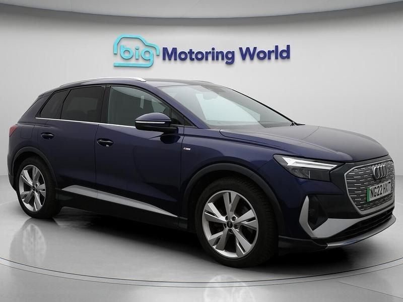 Blue Used 2022 Audi Q4 e-tron S-Line SUV | £19,500 - Image 1/4