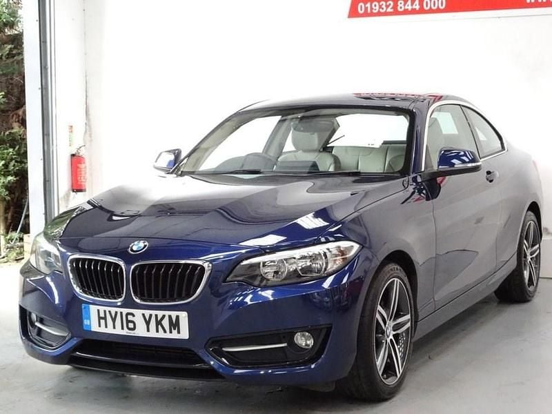 Used BMW 220 Sport Line 184 HP (135 kW) 2016 Blue Coupe