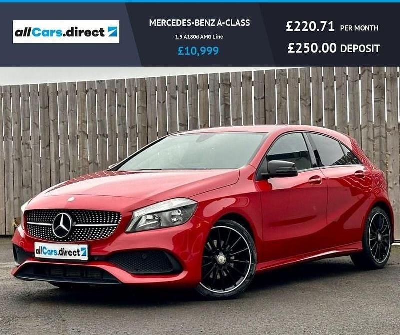 Red Used 2017 Mercedes A180 AMG line Hatchback | £10,999 (Fair price) - Image 1/4