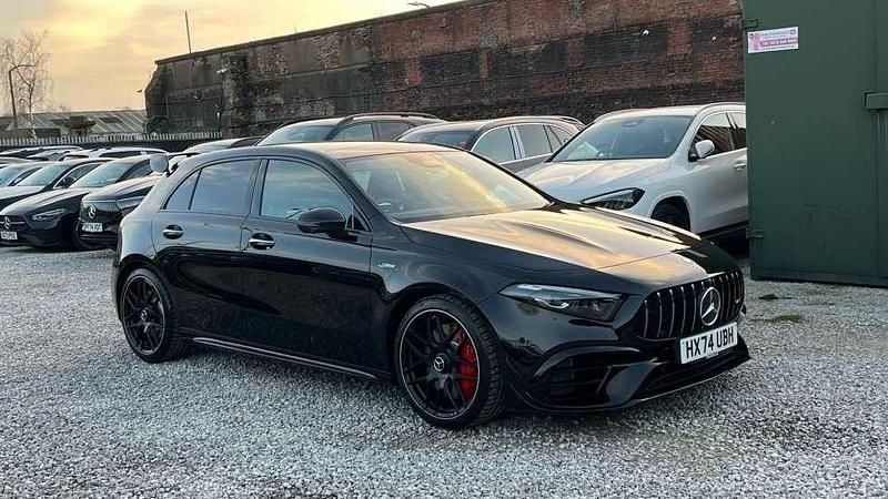Cosmos black metallic Used 2025 Mercedes A45 AMG Hatchback | £50,980 (Fair price) - Image 1/4