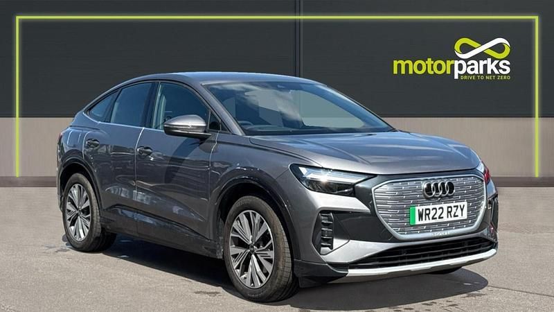 Typhoon grey metallic Used 2022 Audi Q4 e-tron Sport SUV | £24,500 (Good price) - Image 1/4