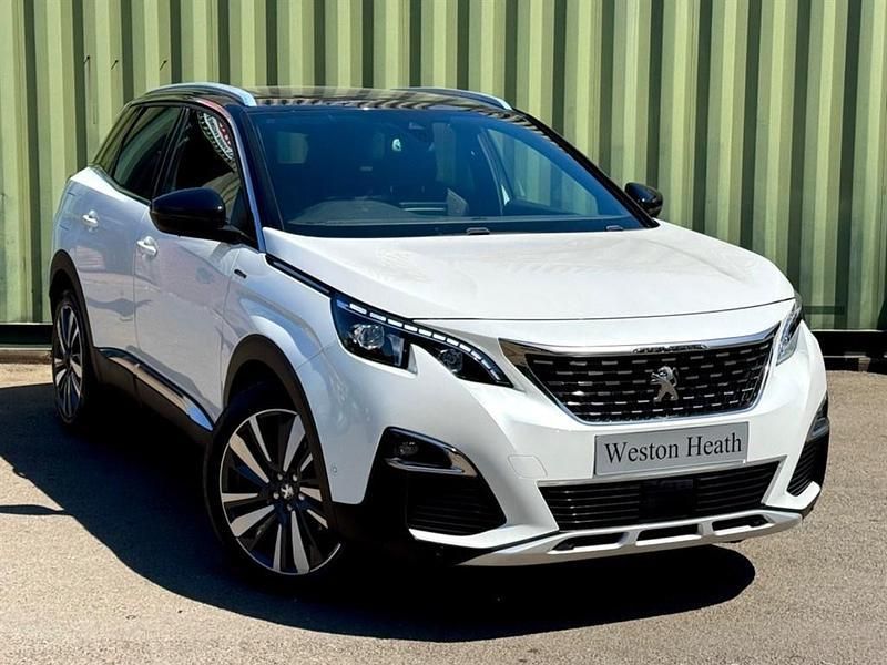 White metallic Used 2018 Peugeot 3008 GT-line SUV | £12,490 (Fair price) - Image 1/4