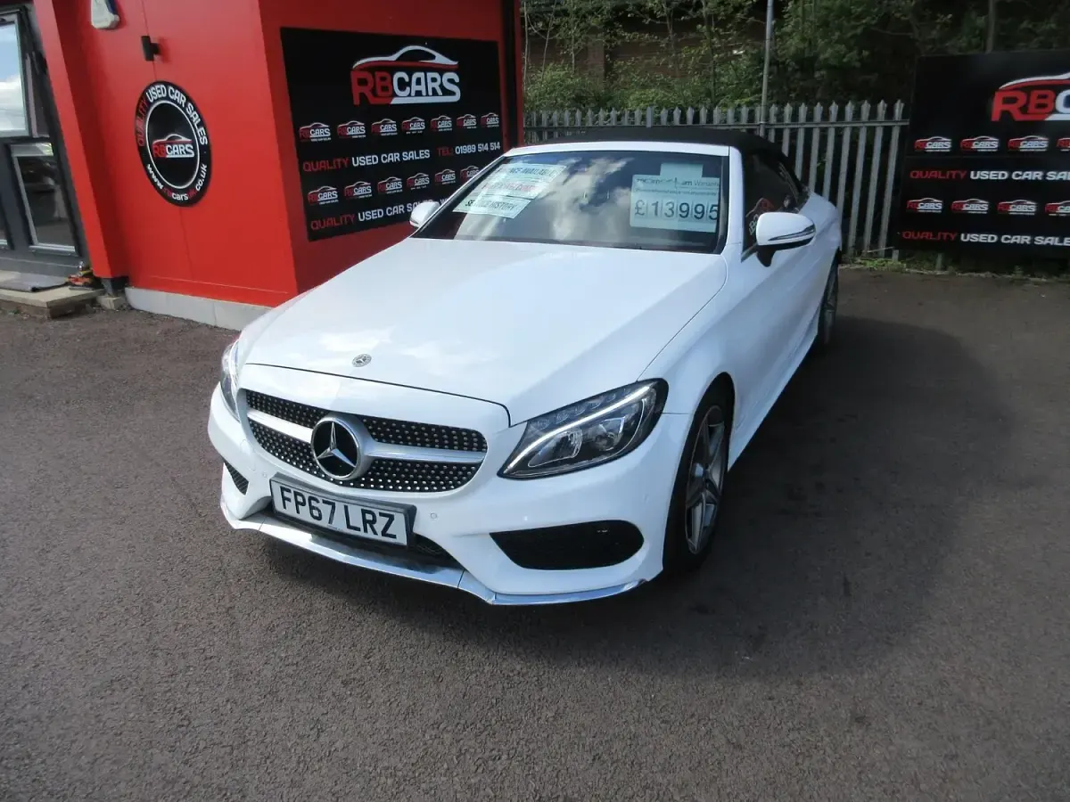 Used Mercedes C200 AMG line 2017 White Cabriolet