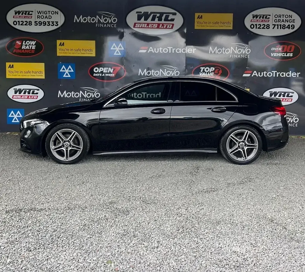Used Mercedes A200 AMG line 150 HP (110 kW) 2021 Black Sedan