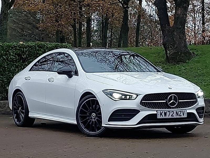 White Used 2023 Mercedes CLA220 AMG Line Premium Plus Sedan | £25,998 (Good price) - Image 1/4