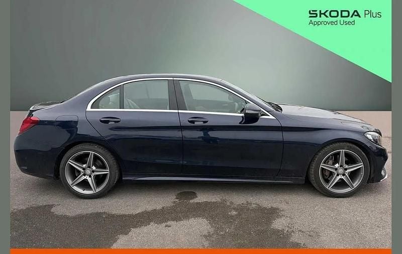 Used Mercedes C200 AMG line 136 HP (100 kW) 2016 Blue Sedan