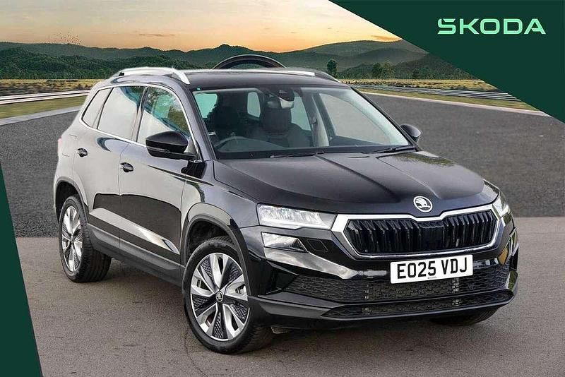 Black magic pearl effect Used 2025 Skoda Karoq SE L SUV | £27,995 (Expensive) - Image 1/4