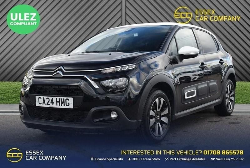 Black Used 2024 Citroën C3 PureTech Hatchback | £12,780 (Good price) - Image 1/4