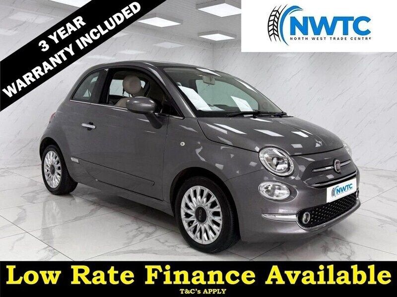 Grey Used 2017 Fiat 500 Lounge Hatchback | £5,295 (Fair price) - Image 1/3