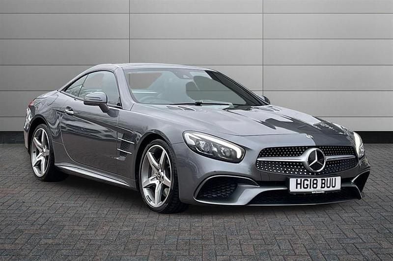 Used Mercedes SL400 AMG Line Premium 367 HP (269 kW) 2018 Selenite grey Cabriolet
