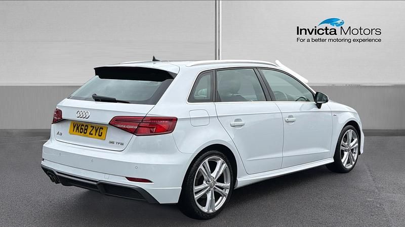 Used Audi A3 S-Line 150 HP (110 kW) 2018 Glacier white Sedan