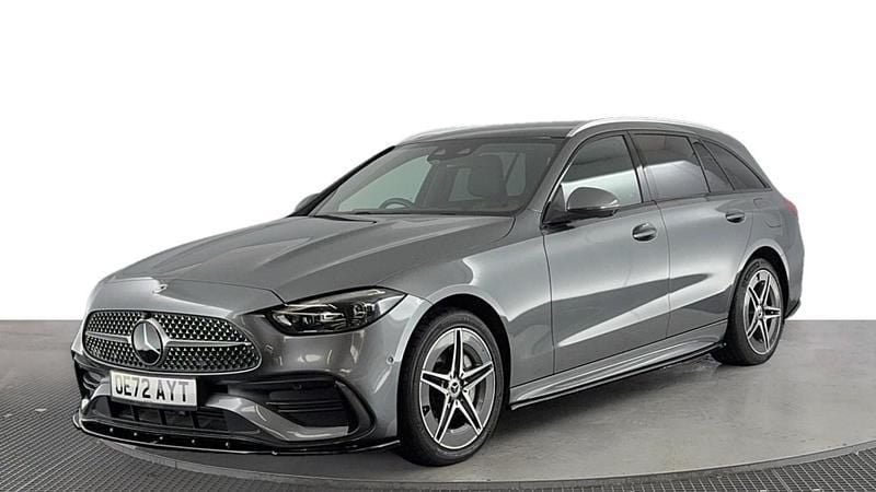 Grey Used 2022 Mercedes C300e AMG Line Premium Plus Estate | £29,420 (Fair price) - Image 1/4