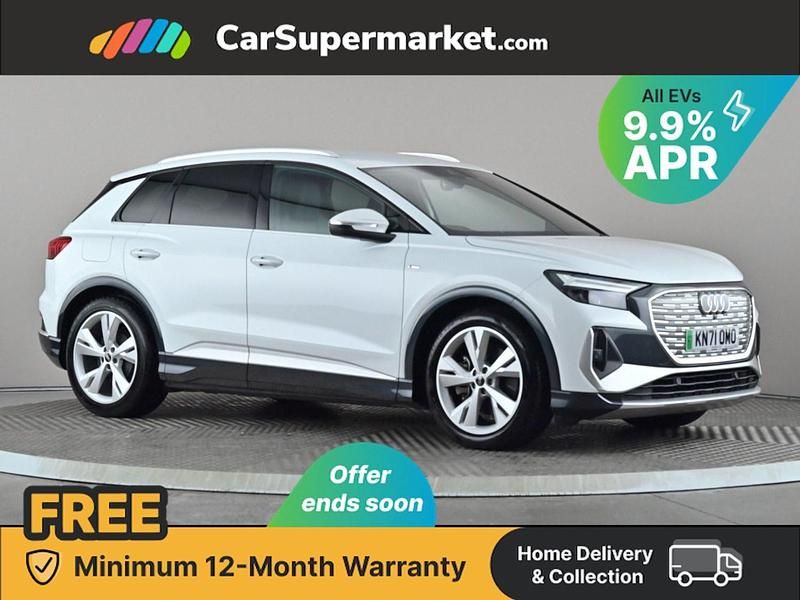 White Used 2021 Audi Q4 e-tron S-Line SUV | £24,697 (Fair price) - Image 1/3