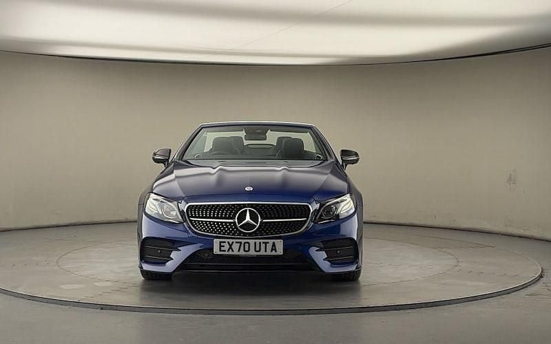 Used Mercedes E350 AMG line 299 HP (219 kW) 2019 Brilliant blue Cabriolet