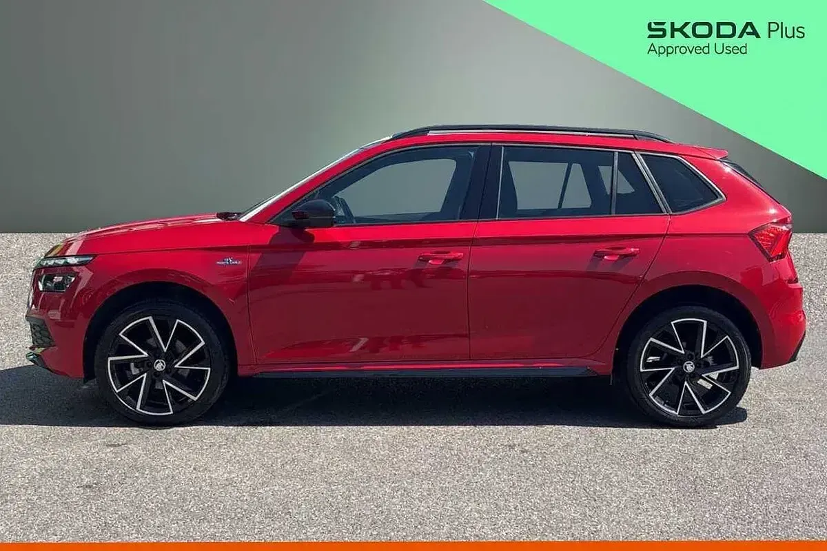 Used Skoda Kamiq Monte Carlo 110 HP (80 kW) 2021 Velvet red metallic SUV
