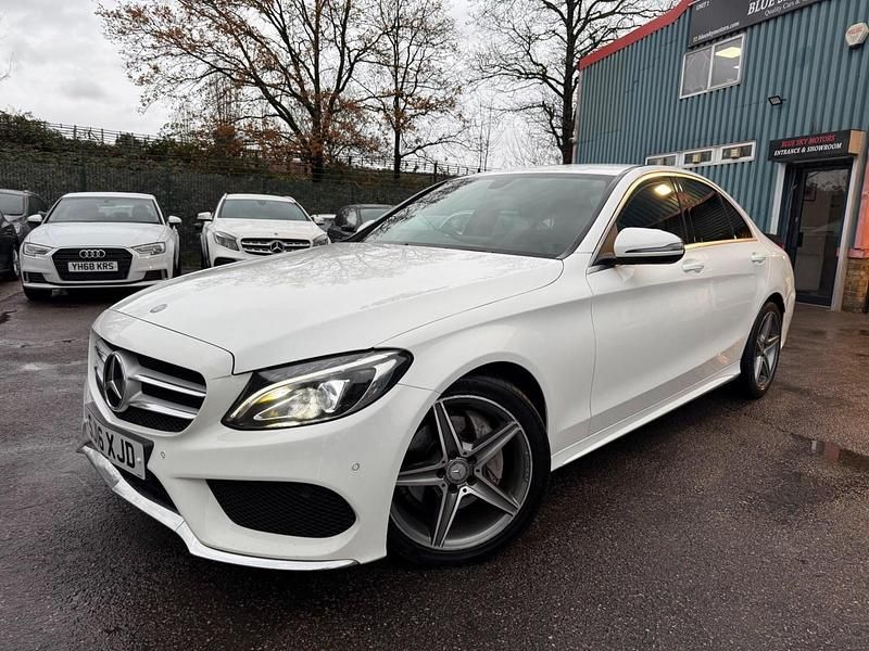 White Used 2016 Mercedes C200 AMG line Sedan | £10,220 (Fair price) - Image 1/4