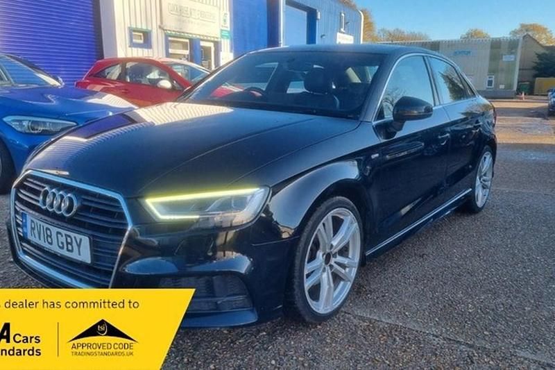 Used Audi A3 S-Line 150 HP (110 kW) 2018 Black Sedan