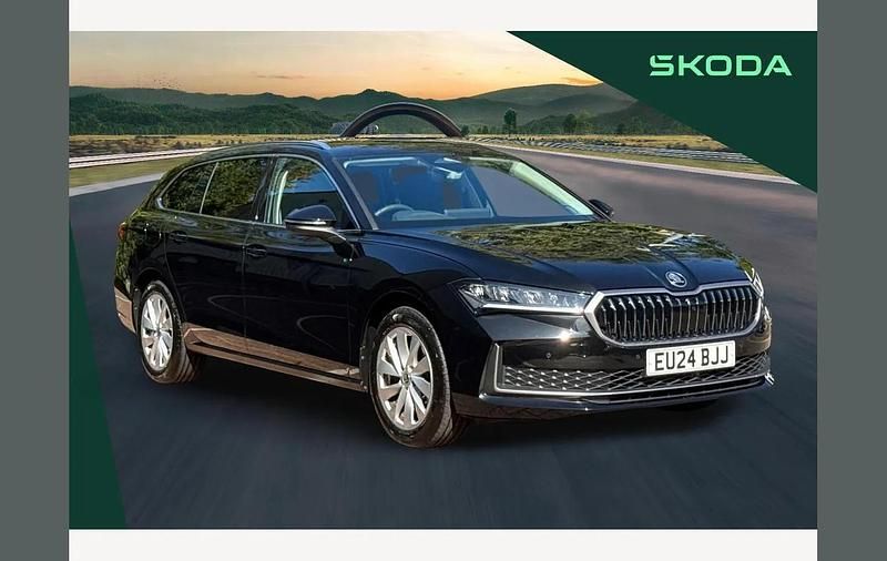 Midnight black metallic Used 2024 Skoda Superb SE Technology Estate | £24,495 (Fair price) - Image 1/3
