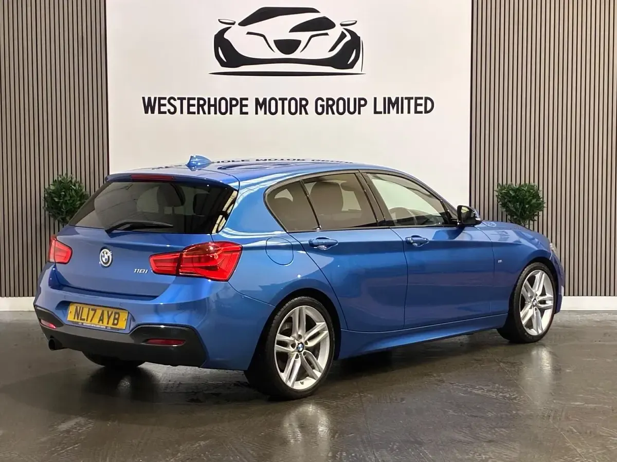 Used BMW 118 M Sport 134 HP (98 kW) 2017 Blue Hatchback