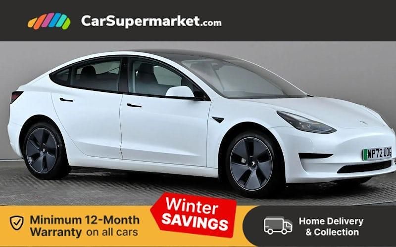 White Used 2022 Tesla Model 3 RWD Sedan | £20,997 (Fair price) - Image 1/3
