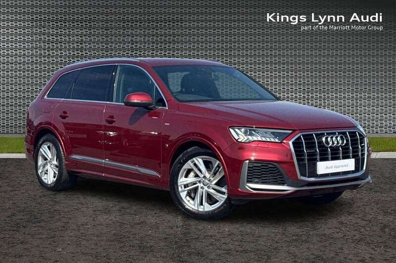 Red Used 2020 Audi Q7 S-Line SUV | £34,329 (Good price) - Image 1/4