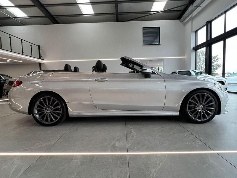Used Mercedes C220 AMG line 170 HP (125 kW) 2017 Silver Cabriolet