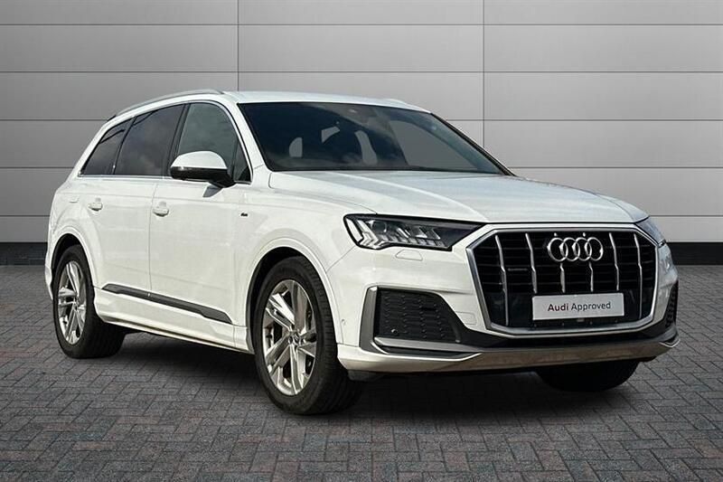 Glacier white Used 2020 Audi Q7 S-Line SUV | £32,695 (Good price) - Image 1/4