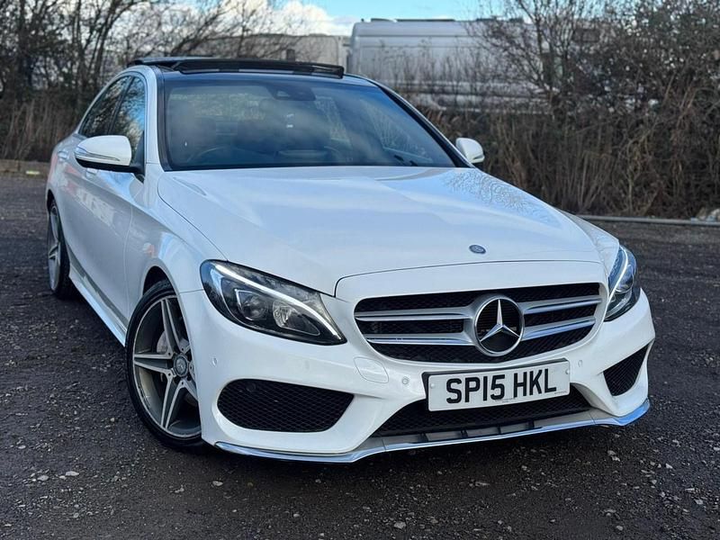 Used Mercedes C220 AMG Line Premium Plus 2015 White Sedan