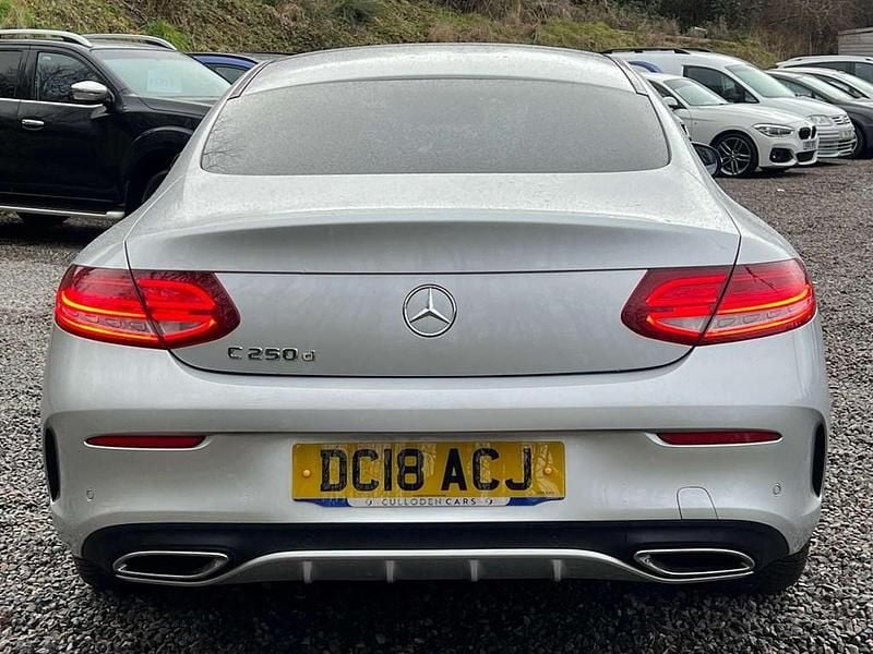 Used Mercedes C250 AMG Line Premium 204 HP (150 kW) 2018 Silver Coupe