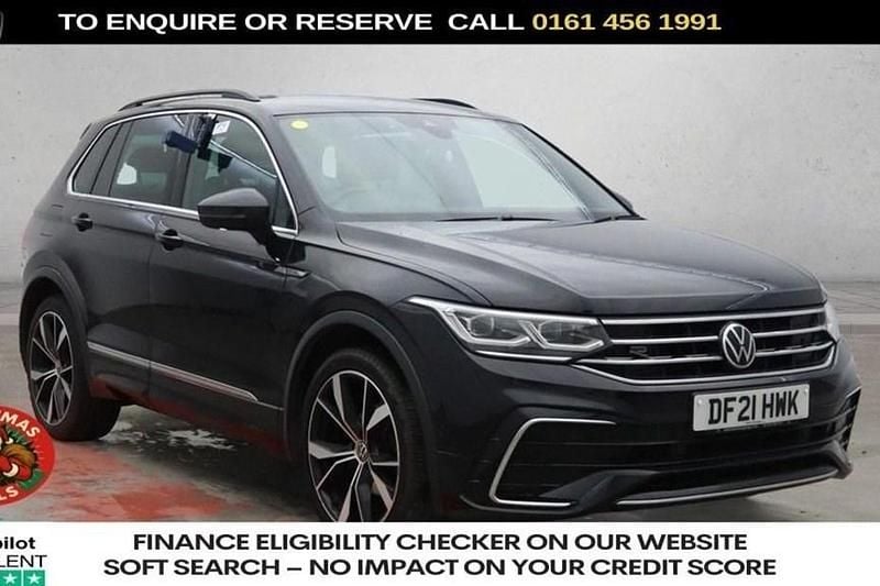 Black Used 2021 VW Tiguan R-line SUV | £20,740 (Good price) - Image 1/1